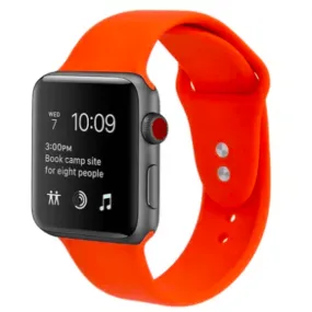 Silicone Sport Replacement Band for Apple Watch Orange