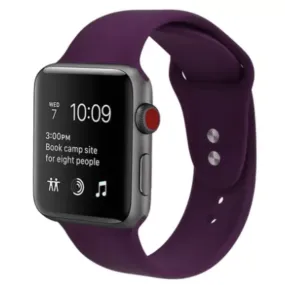 Silicone Sport Replacement Band for Apple Watch Purple