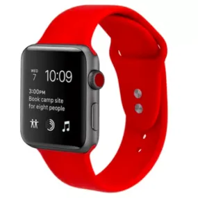 Silicone Sport Replacement Band for Apple Watch Red