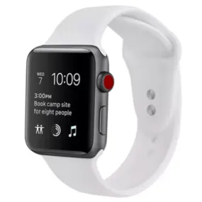 Silicone Sport Replacement Band for Apple Watch White