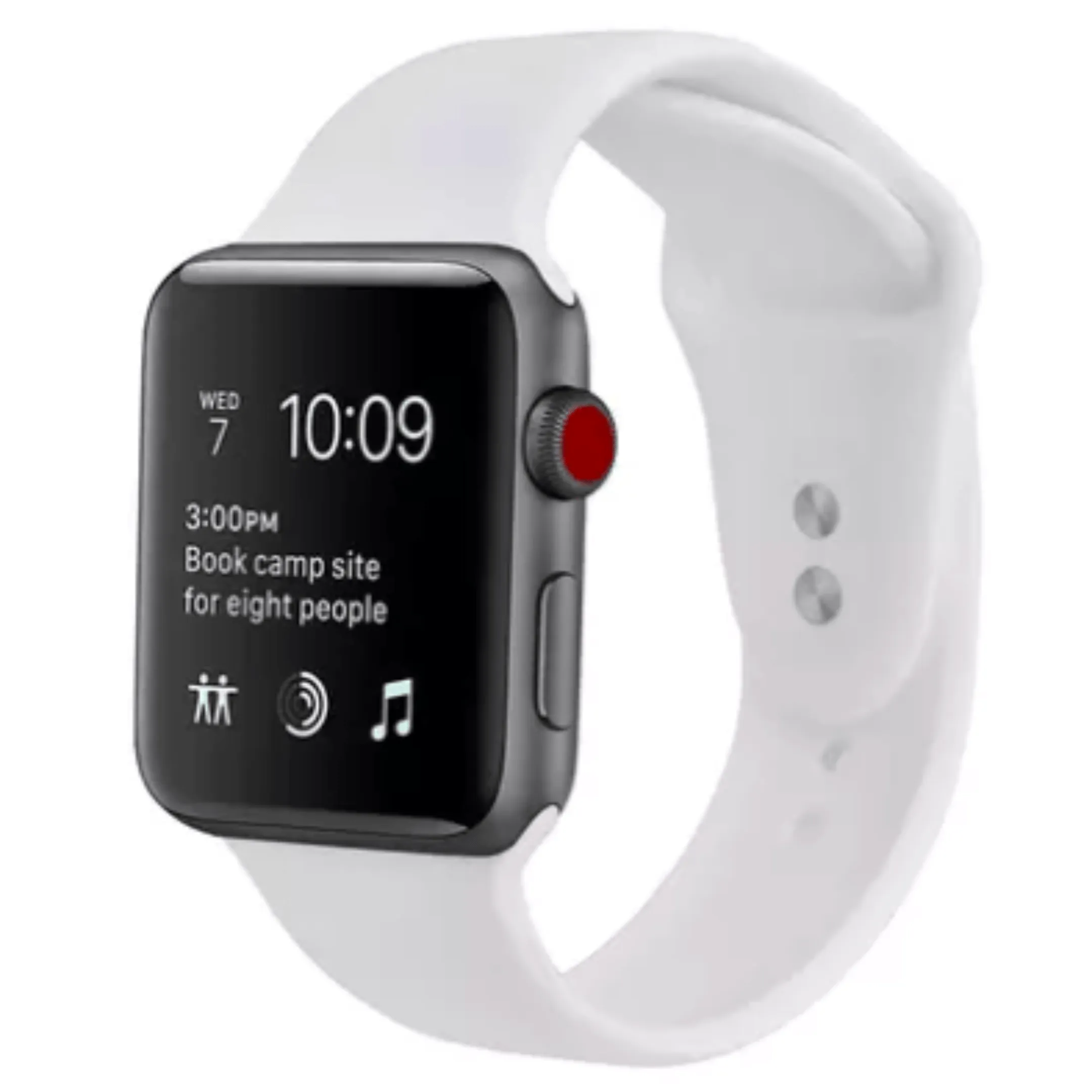 Silicone Sport Replacement Band for Apple Watch White