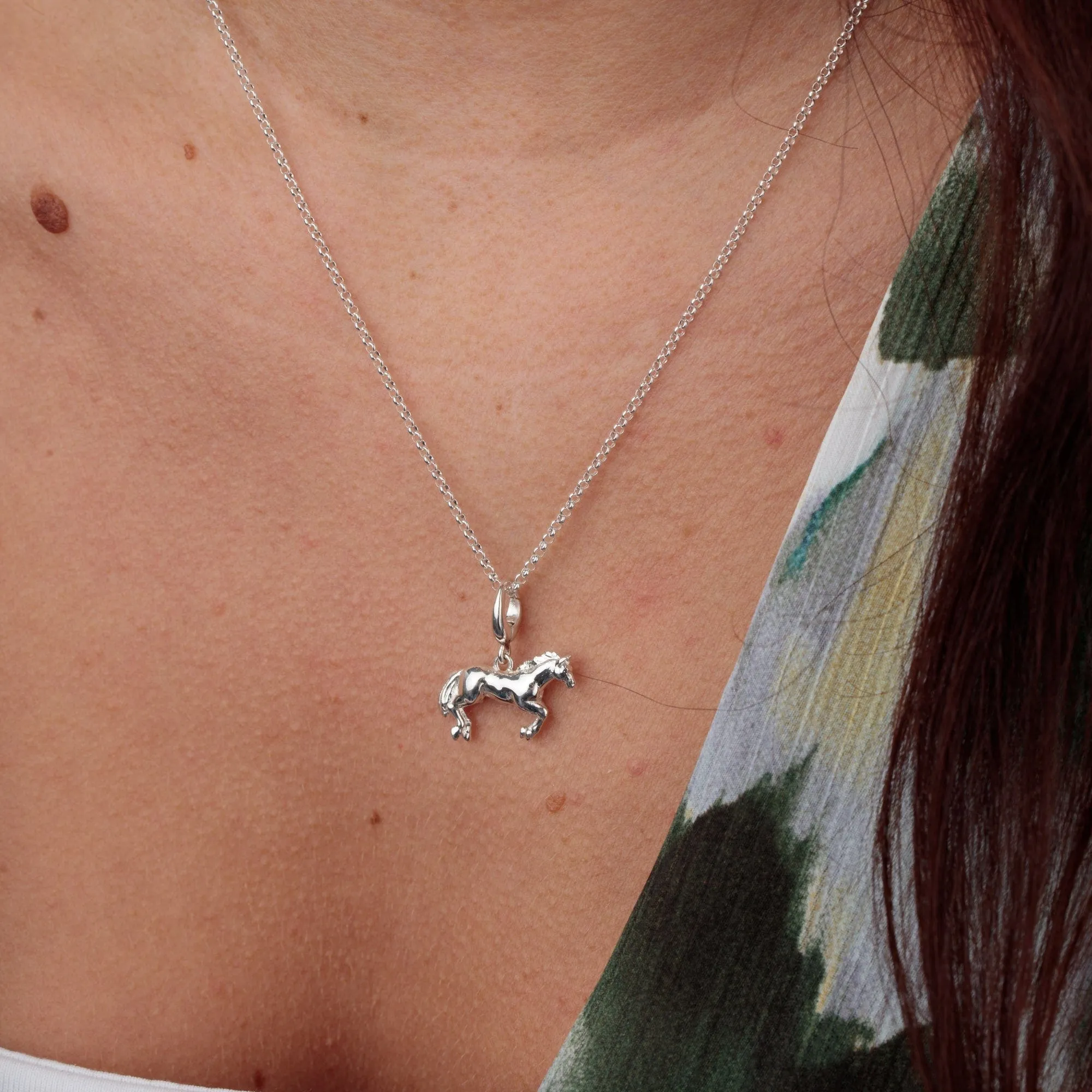 Silver Horse Necklace