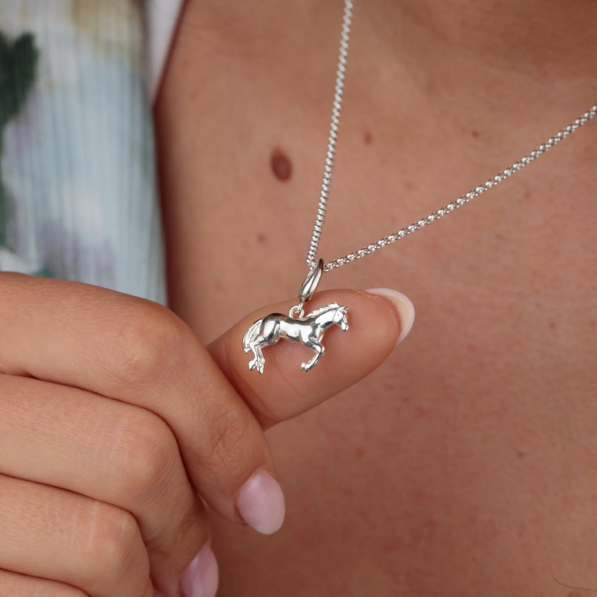Silver Horse Necklace