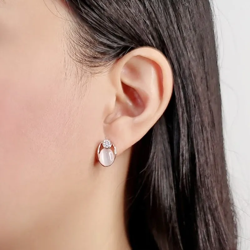 Simulated Moonstone Earrings