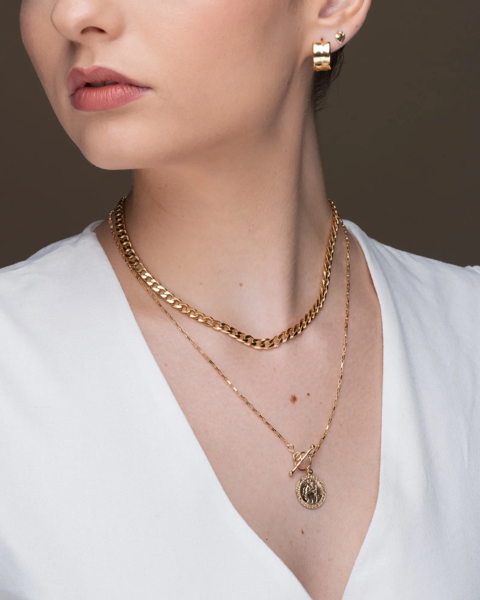 St Christopher lock necklace