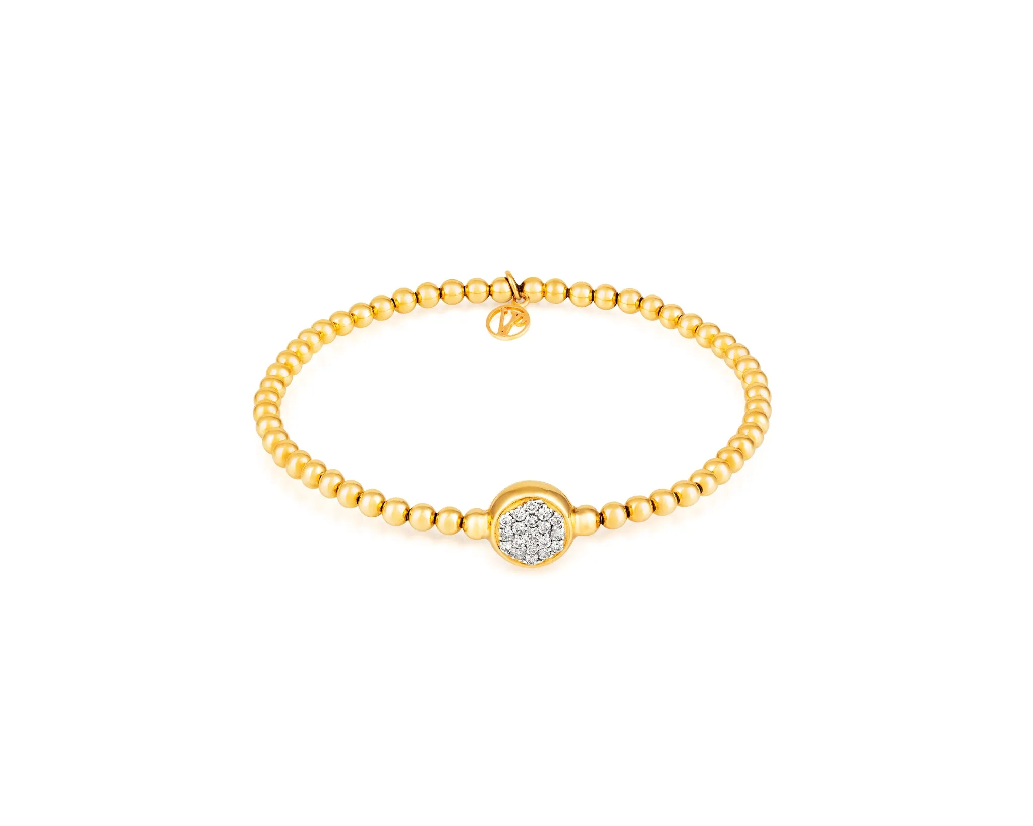 Stirata .55 CT 18kt Gold Stretch Bracelet