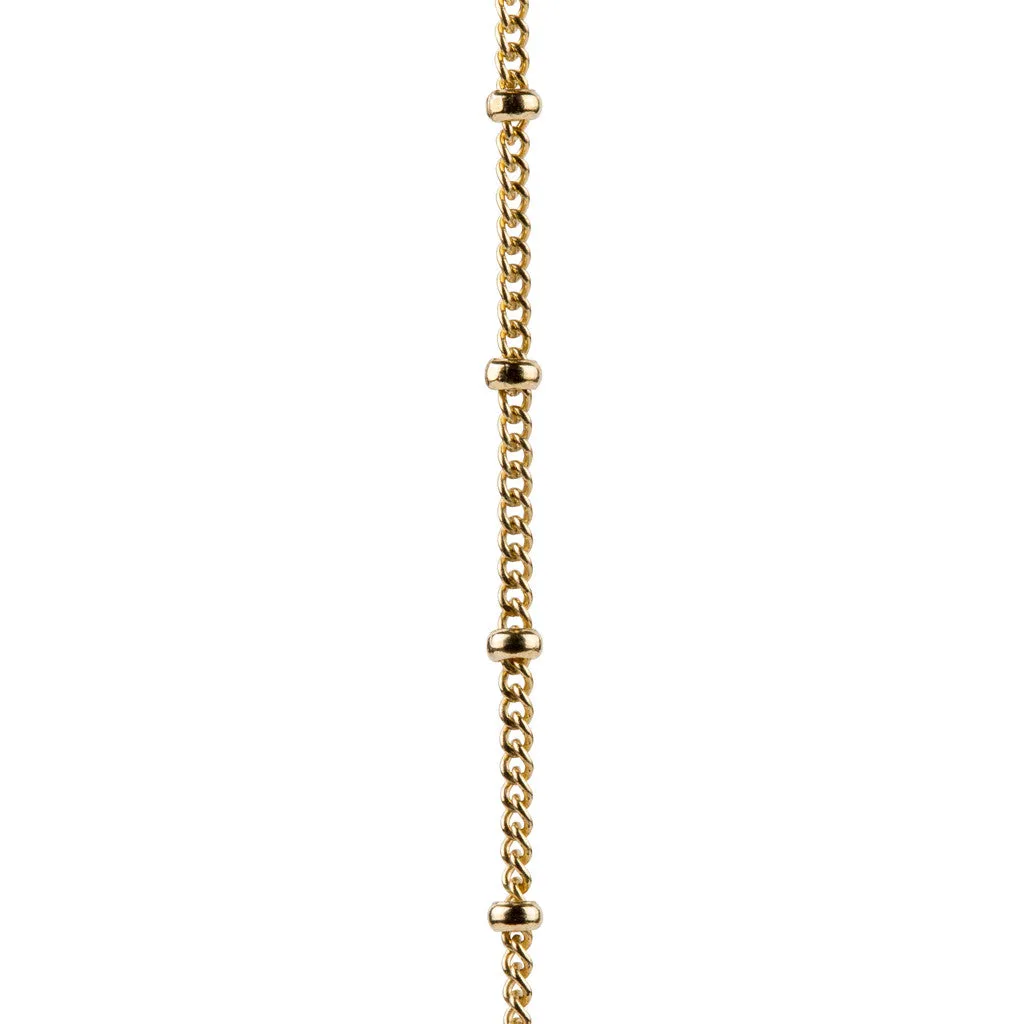 Wavy Bar Necklace in Gold