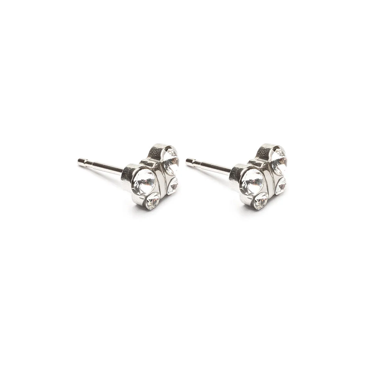 White Crystal Butterfly Earrings