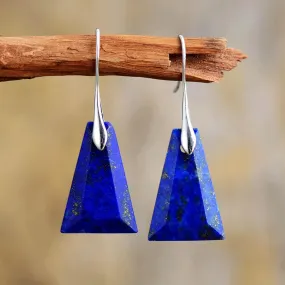 Wiluray Lapis Lazuli Drop Earrings