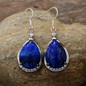 Yuwin Lapis Lazuli Rhinestones Earrings